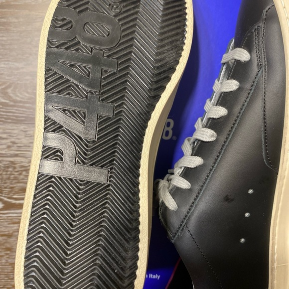 P448 Mens John perforated low top sneakers - Picture 2 of 4